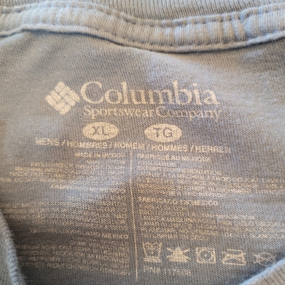 Columbia Blue Tee with Multicolor Logo - Picture 6 of 6